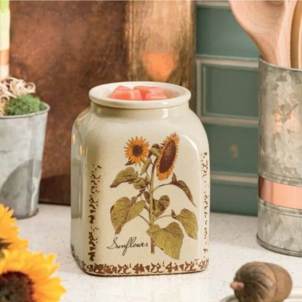 Scentsy Ceramic Sunflower Full Size Wax Warmer